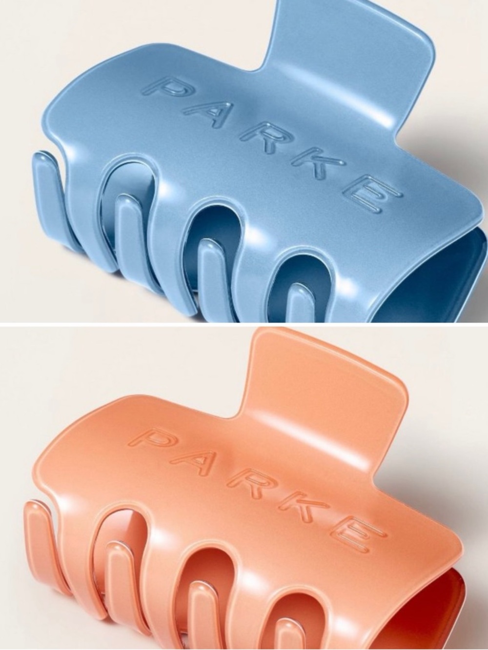 Parke x Target Set of 2 Claw Clips Light Blue & Peach Orange New - Picture 2 of 6